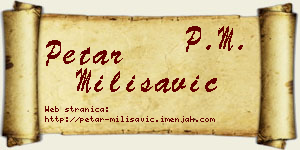 Petar Milisavić vizit kartica